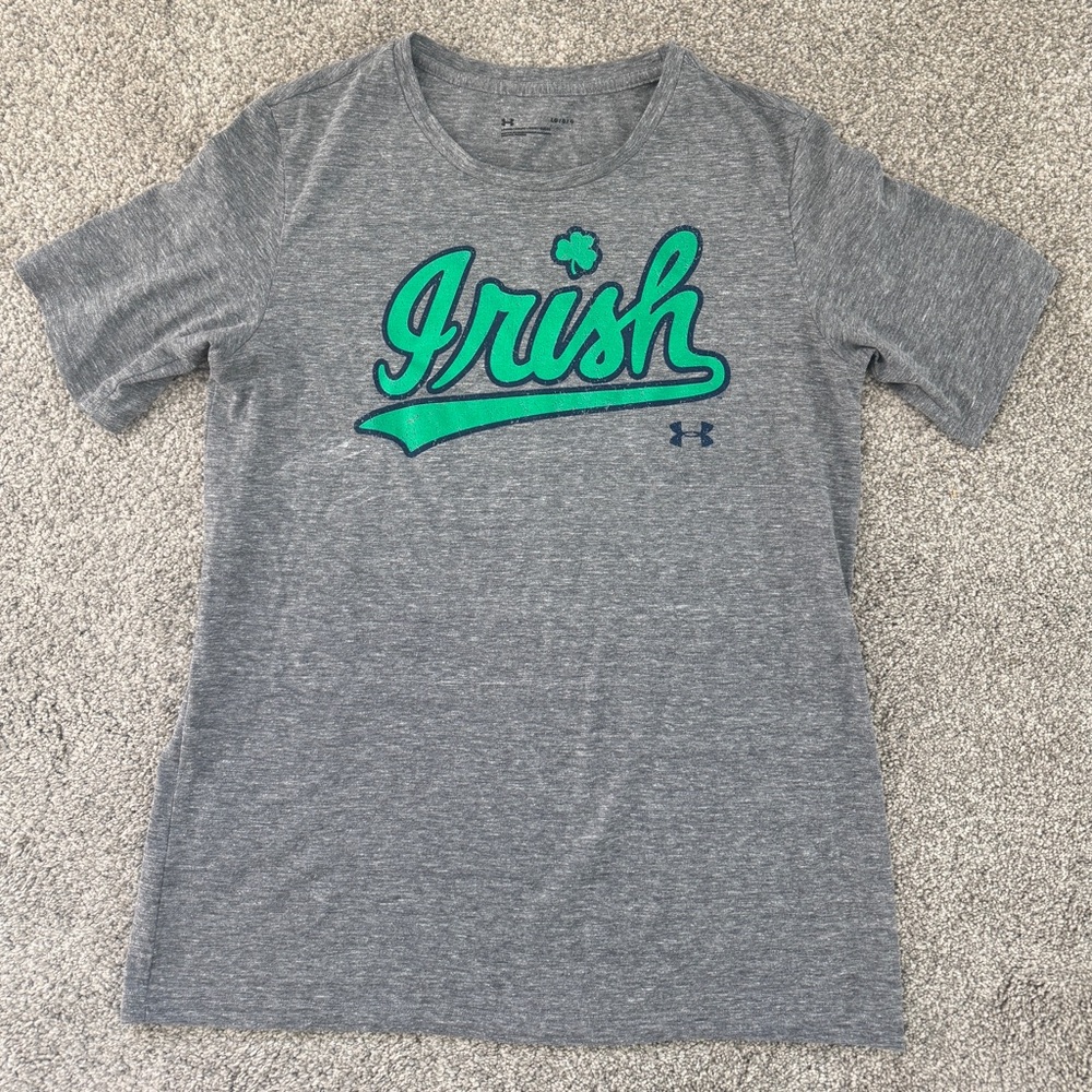 Under Armour Women’s Notre Dame Gray Irish T-Shirt size L